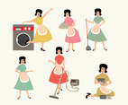 Busy Housewife Vector