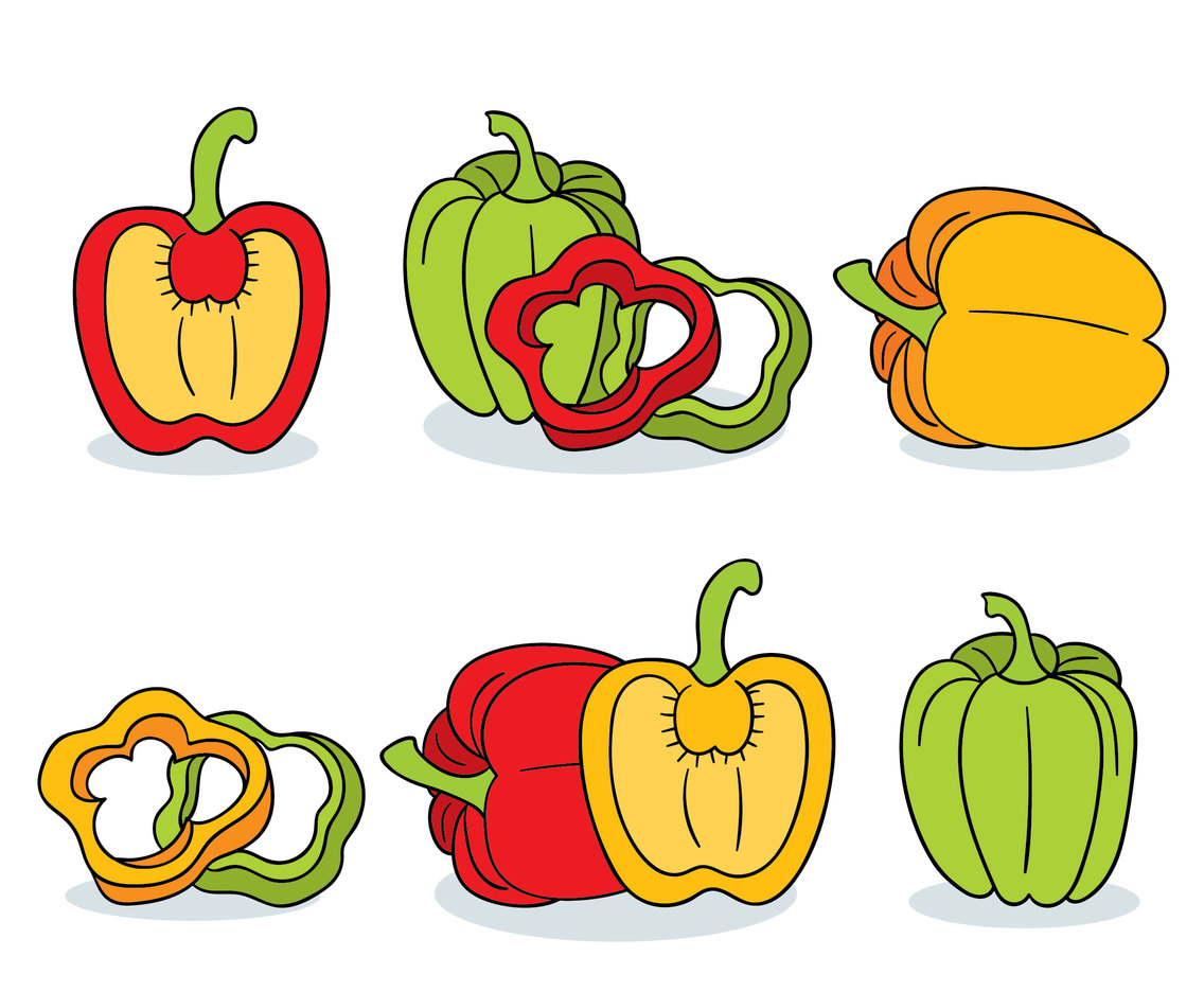 Hand Drawn Paprika Collection Vector
