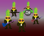 Cartoon Pineapple Band