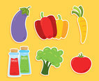 Nice Colored Vegetable Collection Vector