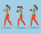 Wrong And Right Walking Posture Vector