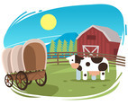 Dairy Cow Ranch Vector
