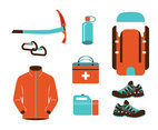 Mountain Rescue Equipments Vector Pack