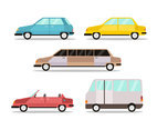 Various Cars Side View Vector