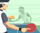 Ping Pong Serve Vector