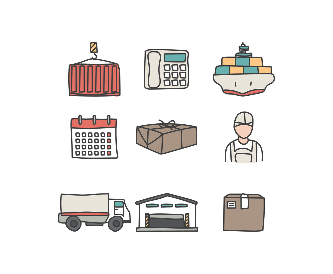 Colorful Logistics Icons