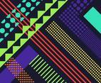 Abstract Background Colorful Retro Vector