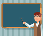 Education Background With Teacher Vector