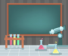 Education Background With Laboratory Vector