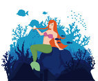 Mermaid vector Illustration