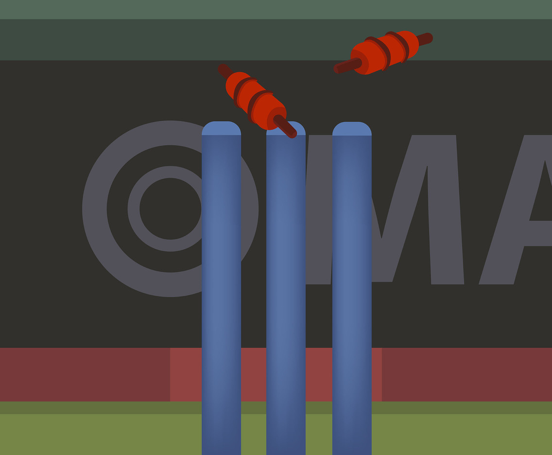 Cricket Stumps Posts Vector