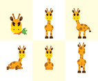 Giraffe Cartoon Vctor
