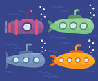 Submarines Collection Vector