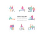 Physiotherapy Colorful Icons