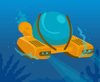 Underwater Submarines Vector