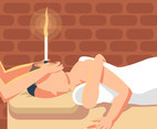 Ear Candle Therapy Vector