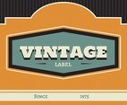 Orange Vintage Labels Vector