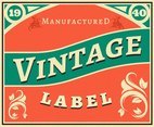 Vintage Labels Year 1940 Vector