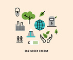 Outlined Icons About Green Energy