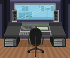 Recording Studio Desk Vector