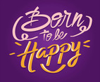 Hand Lettering in Purple Background