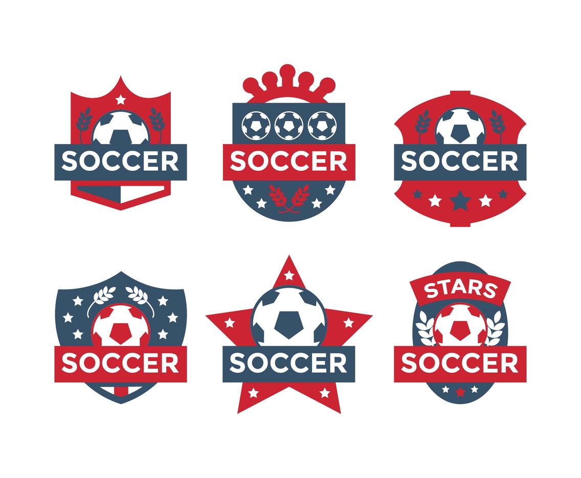 Futbol Pack Soccer Badges Logos Templates Vector