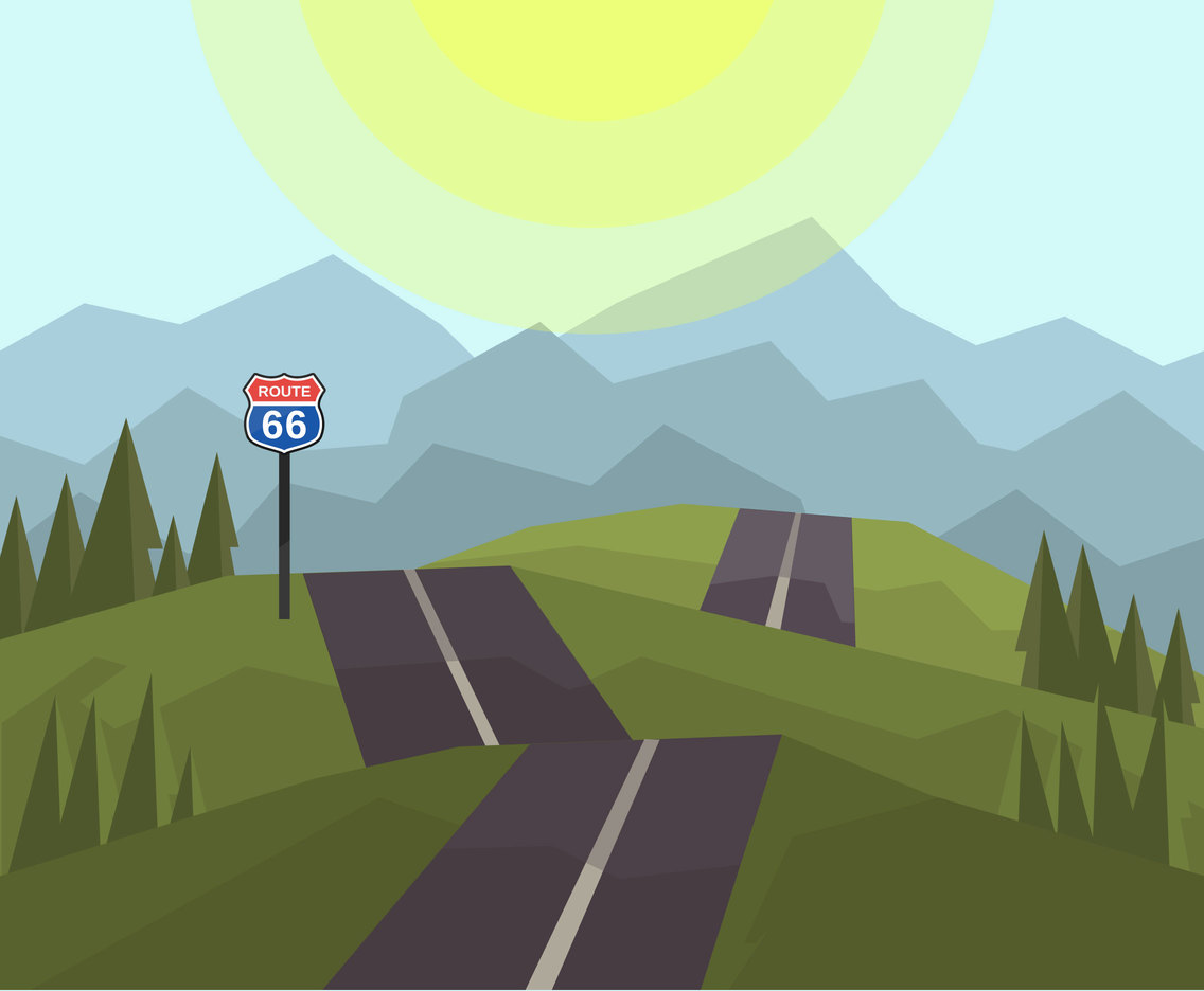 Hilly Road Vector