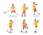 Various Sportgirls Vector