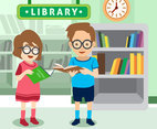 Children Library Vector