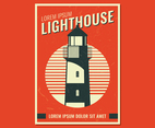 Retro Lighthouse Poster