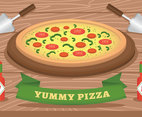 Realistic food pizza