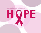 Hope Breast Cancer Ribbon Vector
