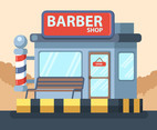 Barber Shop Front Vector