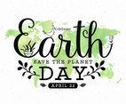 Earth Day Typographic Design Poster