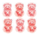 Hand Drawn Pig Collection Vector