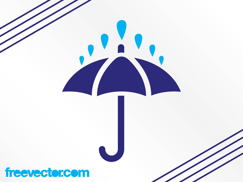 Rain And Umbrella Icon