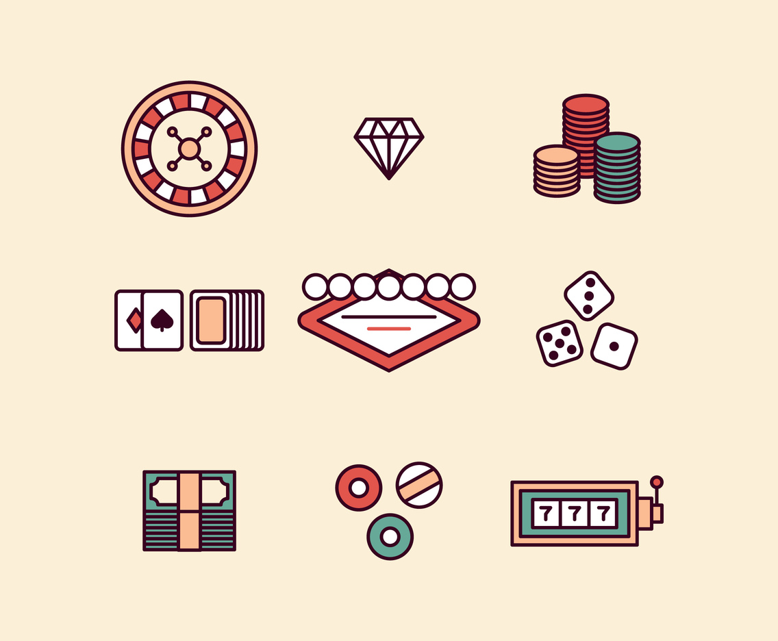 Las Vegas Outlined Icons
