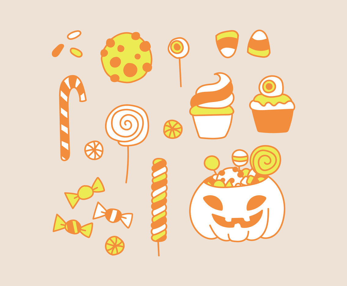 Orange and Yellow Halloween Sweets