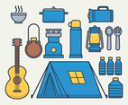Camping supplies knolling