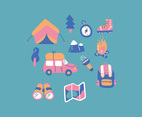 Colorful Camping Items