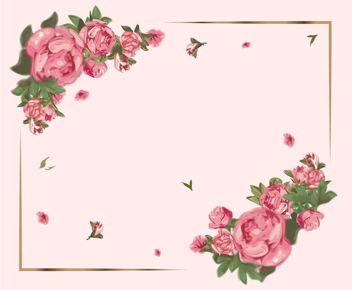 Lovely Rose Flower Background Vector