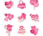 Valentine Heart Label Set