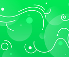 Green Background with White Wave Outline