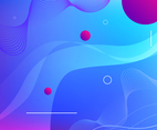 Abstract background with Blue gradient and spiral line color and purple gradient ball color.