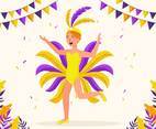 Happy Female Carnival Dancer
