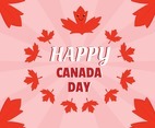 Canada Day Celebration with Leaves