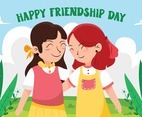 Two Girl Celebrate Friendship Day Together