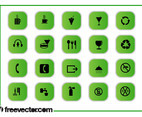 Green Icons Graphics Set