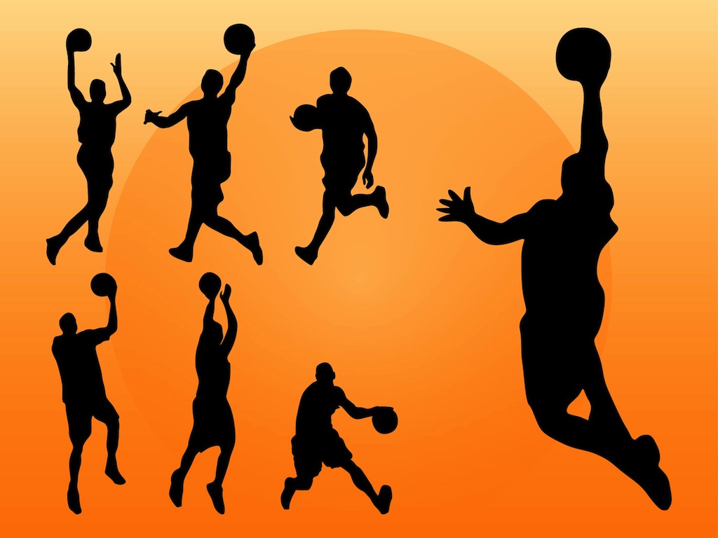 Basketball Players Silhouettes