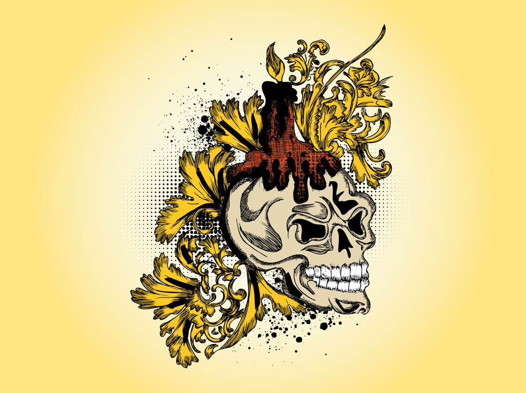 Skull Vector Drawing